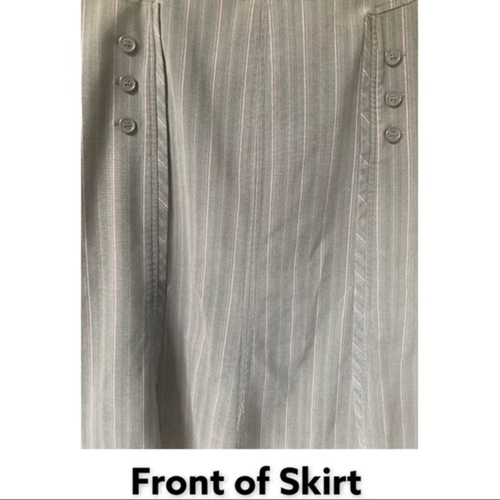Worthington Pin Striped A-Line Skirt - Picture 2 of 9